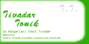 tivadar tomik business card